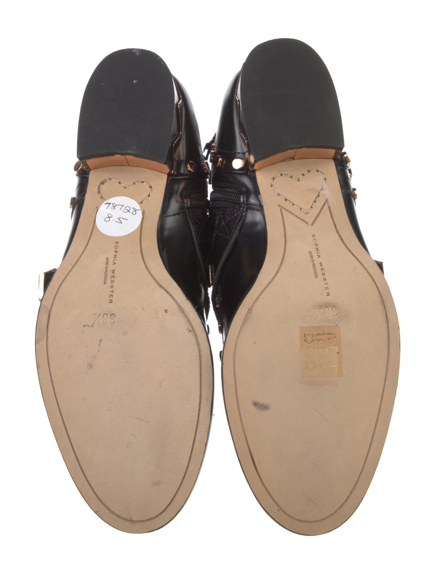 Sophia Webster Leather Colorblock Pattern Combat Boots